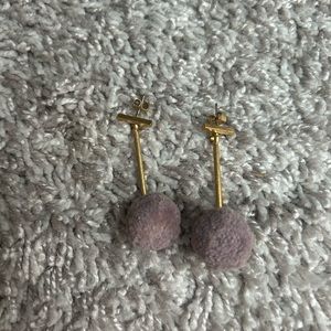 Madewell purple pom pom earrings
